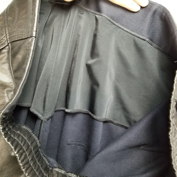 Spanx Pants Womens 3X Black Faux Leather Look High Rise Shaping Pocket Jogger - Picture 8 of 14